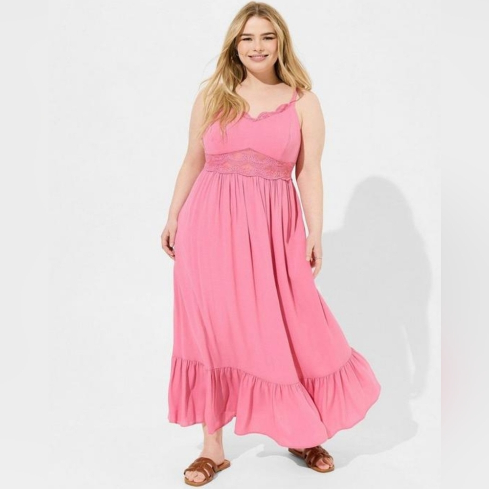 NEW Torrid Pink Sleeveless Maxi Dress
